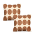Modern Cream Brown Oval Pattern Textu Pillowcase