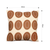 Modern Cream Brown Oval Pattern Textu Pillowcase