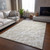 10' X 14' Beige And Ivory Abstract Washable Area Rug With UV Protection
