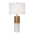 Marble Bedside Modern Desk Table Lamp Living Room Shade with Cylinder Base
