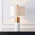 Marble Bedside Modern Desk Table Lamp Living Room Shade with Cylinder Base