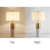 Marble Bedside Modern Desk Table Lamp Living Room Shade with Cylinder Base