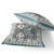 Set of Two Gray Black And White Peacock Indoor Outdoor Throw Pillow