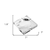 7" Clear Crystal Square Tabletop Cigar Ashtray