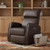 36" Brown Faux Leather Heated Massage Lift Assist Power Lift Assist Zero Gravity Recliner With USB