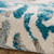 8' Ivory and Blue Abstract Power Loom Runner Rug