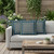 Set of Three Blue And Beige Floral Indoor Outdoor Throw Pillow
