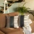 Bohemian Striped Vegan Faux Leather Throw Pillow Covers Set of 2