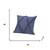 Set of Four Denim Blue And Blue Diamond Cotton Throw Pillows with Texture