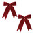 Set of Two Red Shatterproof Bows