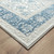 6' Gray And Blue Floral Runner Rug
