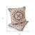 Set of Two Beige Indigo And Red Botanical Indoor Outdoor Throw Pillow