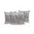 Set of Three Purple And Brown Bee Floral Indoor Outdoor Throw Pillow