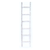 6 Step Rustic White Wash Wood Ladder Shelf