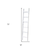 6 Step Rustic White Wash Wood Ladder Shelf