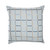 20" Light Blue And Ivory Check Cotton Blend Throw Pillow Cover