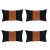 Boho-Chic Vegan Faux Leather Throw Pillow