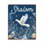 15" Blue Wood Pigeon Hanukkah Tabletop Sign