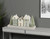 6" Green Gray And White Resin Tabletop Sculpture with LED