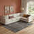 6' X 9' Blue And Ivory Abstract Area Rug