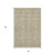 3' X 5' Beige And Taupe Floral Washable Area Rug With UV Protection