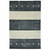 8' X 10' Charcoal And Ivory Wool Striped Hand Woven Area Rug