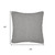 24" Gray Geometric Throw Pillow Cover