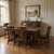 Seven Piece Brown Solid Wood Dining Set with Six Chairs