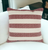 Red And Ivory Stripes Throw Pillow