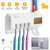 Wall Mounted Toothbrush Sanitizer Holder IR Induction UV Sanitization Rack 