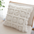 Cream PomPom Grid Pillowcase