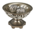 13" Brushed Silver Leaf Polyresin Decorative Pedestal Bowl with Orbs