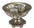 13" Brushed Silver Leaf Polyresin Decorative Pedestal Bowl with Orbs