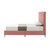Blush Velvet Upholstered Full Bed Frame With Nailhead Trim