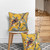 20" Yellow And Brown Cotton Throw Pillow Cover