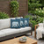 Set of Three White And Blue Elephant Indoor Outdoor Throw Pillow