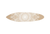 76" X 18" Tan and White Surfboard Floral Medallion Wood Hanging Dimensional Sculpture