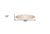 76" X 18" Tan and White Surfboard Floral Medallion Wood Hanging Dimensional Sculpture