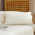 Ivory Sherpa Lumbar Pillow with Tassel Details