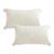 Ivory Sherpa Lumbar Pillow with Tassel Details
