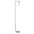 67" Silver Metal Arched Floor Lamp With Clear Glass Shade
