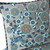 Set of Two Gray Orange And Black Peacock Floral Indoor Outdoor Throw Pillow