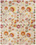 8' X 10' Cream Floral Power Loom Area Rug