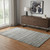 4' X 6' Dark Gray And Ivory Wool Striped Hand Woven Area Rug