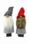 Set Of Two 19" Red And Grey Fabric Standing Gnomes