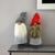 Set Of Two 19" Red And Grey Fabric Standing Gnomes