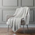 50" X 70" Gray And Silver Abstract Microfiber Plush Throw Blanket