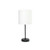 20" Black Table Lamp LED With Drum Shade
