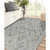5' X 8' Gray Ivory And Rust Wool Geometric Hand Hooked Area Rug