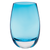8 Mouth Blown Crystal Lead Free Oval Thick Aqua Blue Walled Vase